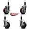 Service Caster 4'' Maroon Poly Wheel Swivel 1-1/8'' Expanding Stem Caster Set 2 Brakes, 4PK SCC-EX20S414-PPUB-MRN-2-TLB-2-118 - alternate 5